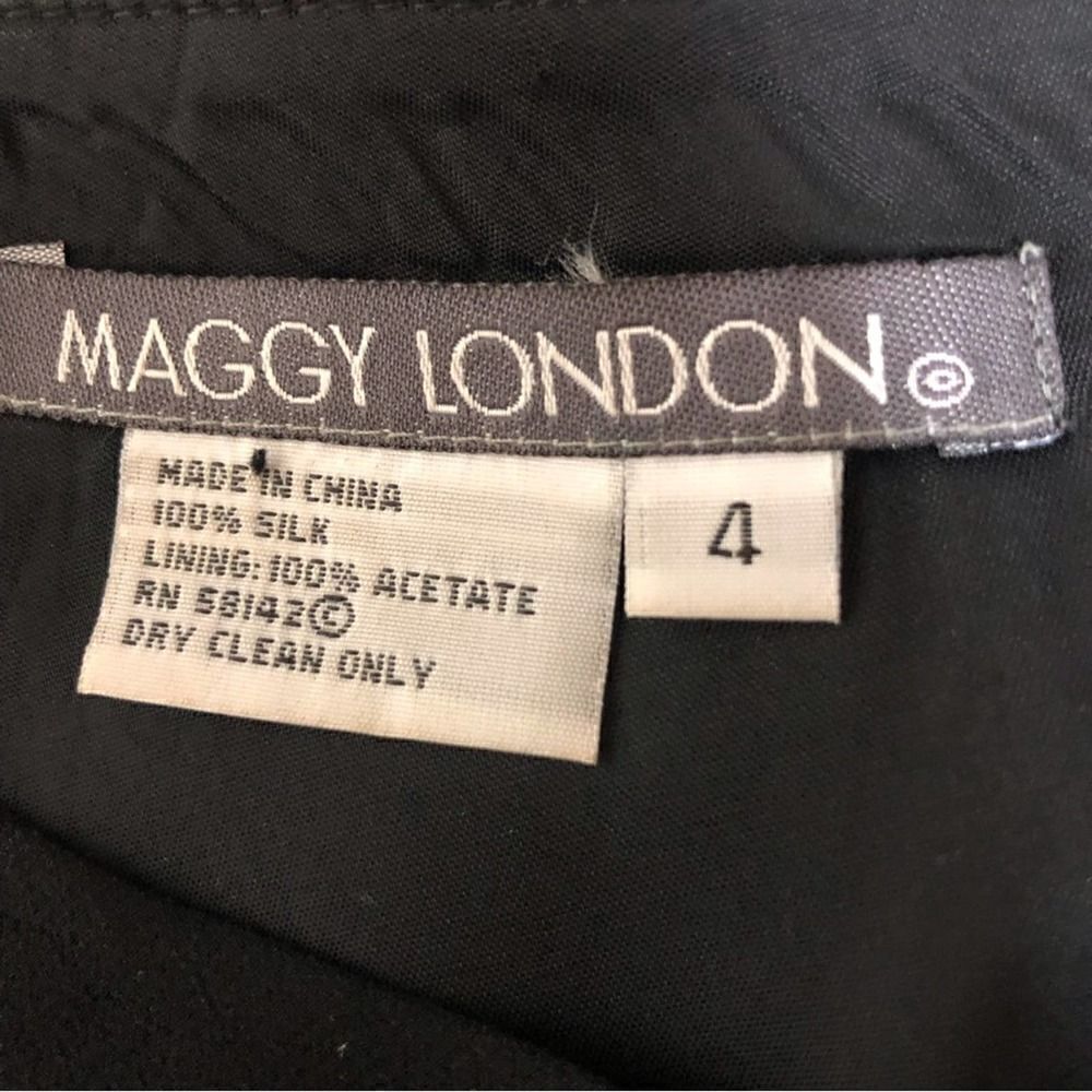 Maggy London Black Silk Dress - Picture 9 of 10